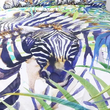 Jungle zebra postelja kritje postelja kritje prevleke 3 sklope rjuhe kritje polne velikosti posteljni set 103390