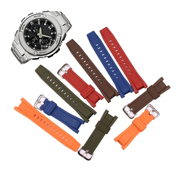 Gume traku moške pin sponke watch pribor za Casio GST watch trak S120 W300GL S110 B100 športne iz nerjavečega jekla, trak 140892
