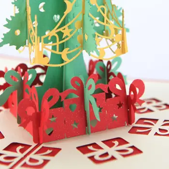 3D Ljudstvo Kartic Božič Božično Drevo Pozdrav Festival Novo Leto Kartico Zimske Počitnice Voščilnice z Ovojnice Ustvarjalne Gif 2865