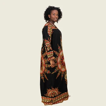 2019 Letnik Afriške Obleke Za Ženske Modni Tisk Ohlapno Obleko Maxi 33911