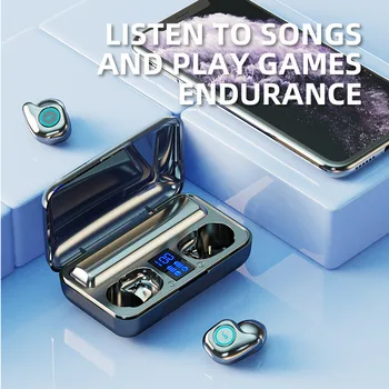 Mini brezžična bluetooth Slušalke IPX7 nepremočljiva zmanjševanje hrupa z mikrofonom dotik glasbe/igra slušalke. 69846