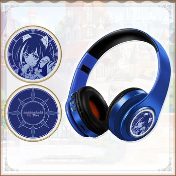 Anime Princesa Povezavo Re:Potop Kyaru Cosplay Udobno Brezžično 2 in1 Bluetooth Slušalke Stereo Zložljive Igre Rekviziti Slušalke