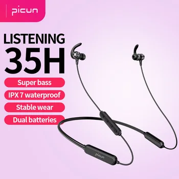 Picun H18X Brezžična tehnologija Bluetooth 5.0 Slušalke Športne slušalke 35H Igra Čas IPX7 Nepremočljiva Stereo Neckband Za telefon Šport Telovadba