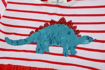 SAILEROAD Dinozaver Tiste otroške Obleke za Otroke, Oblačila 2019 Jeseni Otrok, Dolg Rokav Obleka Samorog Dekleta Pocket Oblačenja