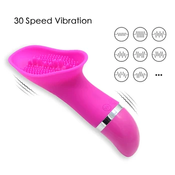 30 Hitrosti Klitoris Stimulator Vibrator Jezika Lizanje Sex Igrače za Odrasle Ženske Vagine, Klitoris Muco Massager Ženski Masturbator 10023