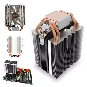 Heatpipe Hladilnik Modra LED Hidravlični Ležaj CPU Hladilnik Fan Heatsink za Intel LGA1150 1151 1155 775 1156 AMD Ventilator za Hlajenje 100551