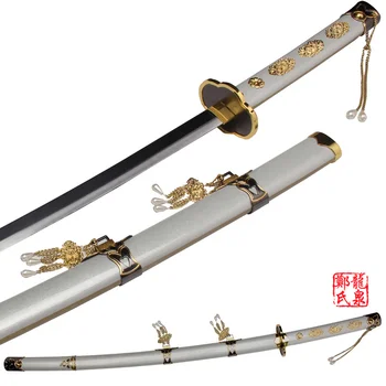 Brezplačna Dostava 104 cm Touken Ranbu Online Meč Cosplay Tsurumaru Kuninaga Srebro Tachi Katana Japonski Samuraj, Meči Ostrih