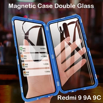 Magnetni Primeru Za Xiaomi 11 5G 10T Opomba 10 lite CC9 Pro X3 M3 MAX3 MIX2S Redmi Opomba 8 Pro 8T 9A 9, 7 Stekla, Pokrov Metal Odbijača 101901