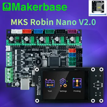 MAKERBASE MKS, Robin Nano V2.0 kontrolna enota 3D tiskalnik deli TFT 3.5 LCD MKS, Robin wi-fi modul tmc2209 tmc2225 koračnih voznik