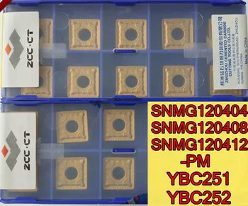 SNMG120404-PM SNMG120408-PM SNMG120412-PM YBC251 YBC252 10pcs 50pcs Zcc.ct Karbida vstavite Obdelave: legirano jeklo, itd 102926