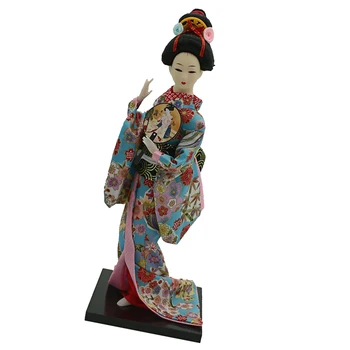 12 Japonski Kimono Gejša Lutka Kokeshi Obrtni Dom Dekoracija v Cvetlični Oblačila 103329