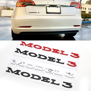 Avto Uspela Visoko Zmogljivost Trunk Nalepke Chrome Črke Rep Prijavite Ornament Simbol za Tesla MODEL S 3 X Logotip Avto Dodatki 10355