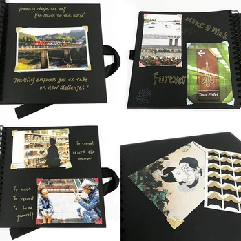 Foto Albumov 40/80 Strani Pomnilnik Knjige Obrti Papir DIY Scrapbooking Slike Poroko, Rojstni dan, Otroško Obletnico Darilo