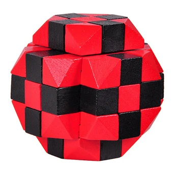 Visoka Zahtevnost IQ 3D Lesene Puzzle Možganov Teaser Pomična Burr Uganke Igre za Odrasle 103774