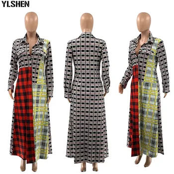 Afriške Tiskanja Obleke za Ženske Dolgo Obleko Maxi Dashiki Mrežo Mozaik Afriška Oblačila Plus Velikost Retro Afriki Božič Robe 104209