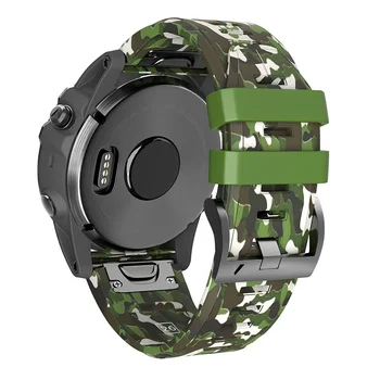 26 mm Silikonski Camo Watch Pasu Pasu Zanke Manšeta za Garmin Fenix 3/3 HR/5X NK-Nakupovanje 104491