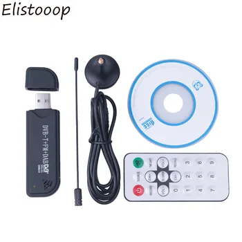 Elistooop Smart TV Video Oprema Digitalni TV Dongle USB 2.0 TV Palico DVB-T + DAB + FM RTL2832U + FC0012 Podporo SDR