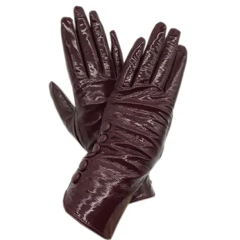 Usnjene rokavice 2020 nov slog vina rdeče ovčje kože dame rokavice, modni zimske rokavice toplo brezplačna dostava vožnje usnje svetlo l 105127