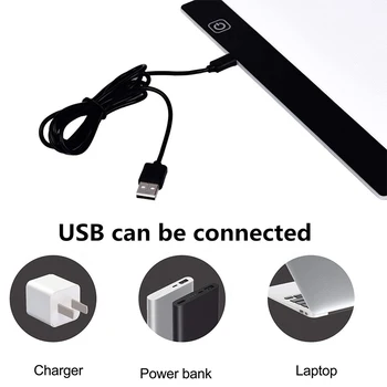 A4 A5 USB Zatemniti Led Risanje Kopijo Pad Tablet Diamond Slikarstvo Odbor Umetnosti Kopijo Pad Pisanje Risal Sledenje LED Luči Pad