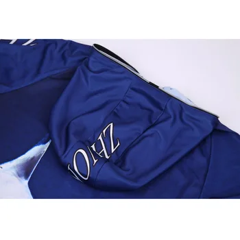 Poletje Strokovno Moške Hooded Ribolov Jersey UV Zaščito Modro Zelo Dihanje Dolg Rokav Ribolov Majica Camisas Pesca 10596