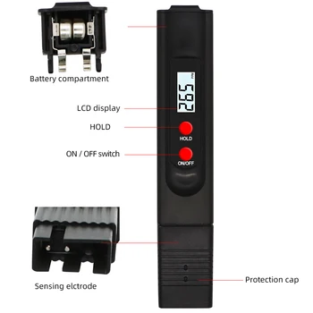 Digitalni TDS Meter Prenosni Pero Tester Kakovost Vode iz Ozadja Pero Filter Meter, Merilna Orodja, dodatno Opremo Za Akvarij 30%Popusta 106889