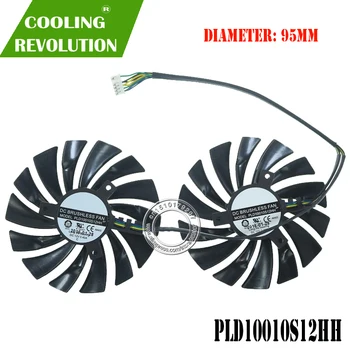 2PCS/SET PLD10010S12HH grafike ventilator za MSI GTX 980Ti 980 970 960 950 R9 380 R9 390 R9 390X 10792