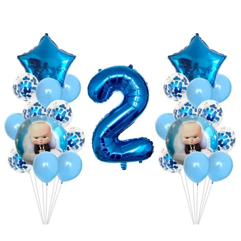 25pcs/veliko Šef baby digitalni konfeti balon komplet rojstni dan happy birthday baby tuš okraski, igrače za otroke trebušaste 108131