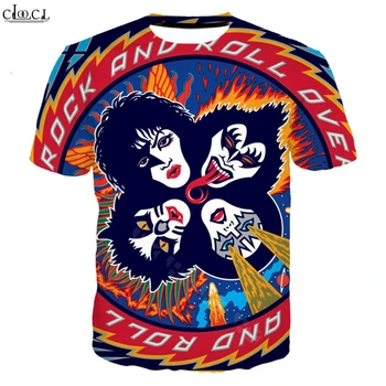 Hip Hop Rock Metal Poljub Trak T Shirt 3D Print Brezrokavnik/Majica/Hoodie Moški Ženske Priložnostne Smešno Hlače Ulične Jogging Hlače T435