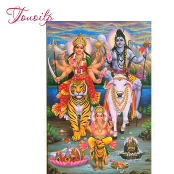 Diy,Diamond Vezenine,Shiva, Parvati Ganesha,5D,Diamond Slikarstvo,Navzkrižno Šiv,3D,Diamond Mozaik,Dekoracijo,Božič,darila 10823