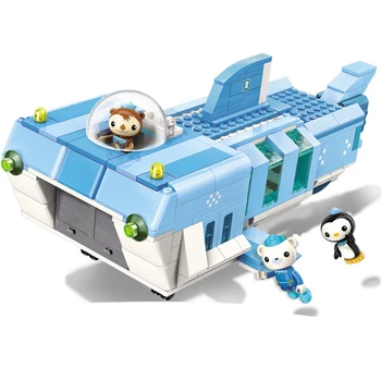 RAZSVETLI Ustvarjalec Ideje Beli morski Pes Mobile Base Octonauts Risanka Gradnike Modela Določa Otroci Igrače Združljiv