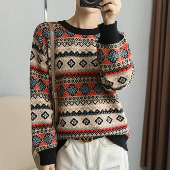Adohon 2020 ženska pozimi puloverje in jeseni pleteni Puloverji Visoke Kakovosti Toplo Ženski zadebelitev O-vratu 10863