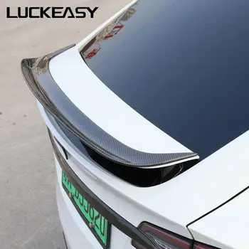 LUCKEASY Avto Oprema Zunanja Sprememba Za Tesla model X 2017-2021 Pravi Ogljikovih Vlaken za Visoko Učinkovitost Trunk Krilo Spojler