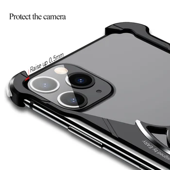 Kovinski Anti-padec Odbijača Primeru za iPhone 12 11 Pro Max Bat Obliko Kovine, zračna Blazina Primeru Obroč Pokrov ležišča