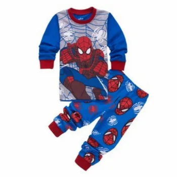 Otroške Pižame Pomlad Long Sleeve Majica+Hlače Šport Nastavite Risanka Spiderman Otrok Pižame Fant Dekle Otroka Pragovi Sleepwear 2-7T 108824