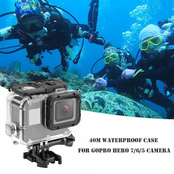 40m Podvodni Vodotesno Ohišje za GoPro Hero 7 5 6 Black delovanje Fotoaparata Zaščitno Ohišje Pokrov Lupini Okvir za GoPro Accessery 10896
