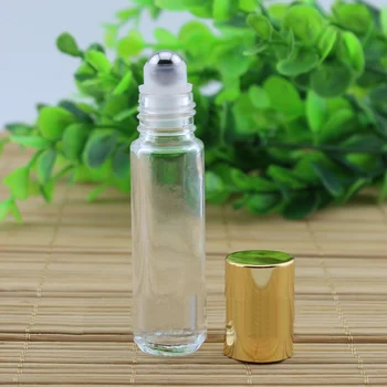 10 ml prozorni steklenici z ( jeklene kroglice ) trak za oči kreme,parfumi,eterična olja,deodorant steklenico kozmetične embalaže