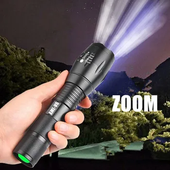 Prenosni mini svetilka XML T6 L2 V6 LED ZOOM Baklo lov zoomable Svetilko, baklo Luči