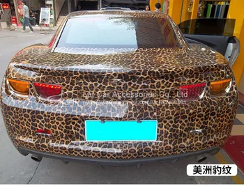 Avto Nalepka Leopard Natisnjeni Avto Styling Film Dekor Auto Vinil Film Zaviti Avto Lepilo Dekoracijo Motorno Kolo, Avto, Dodatna Oprema