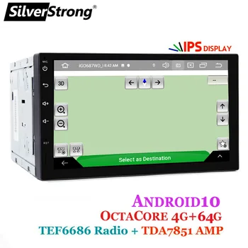 SilverStrong Android10 IPS 2Din Univerzalni Avto DVD GPS 4 GB, 64 GB avtoradio 2 din 7 palčni avtomobilski Stereo sistem auto Radio
