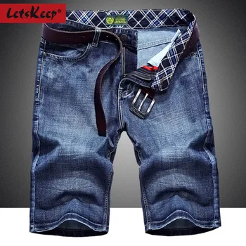 2019 LetsKeep Jeans hlače jeansa, moške poletne priložnostne stripe kratke jeans žepi mens hlače Velikosti Plus velikost 29 40 42 št pasu ZA532 110766