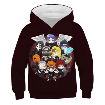 Japonske Anime Naruto Moda Baby Fantje, Dekleta, Otroci Sweatshirts harajuku Hoodies Tiskanja Otroci Oblačila z Dolgimi Rokavi Majica 3D 110849
