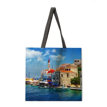 Zložljiva nakupovalna torba krajinske arhitekture za tiskanje vrečko damo rame ženski prosti čas torbici prostem plaže vrečko ženski tote