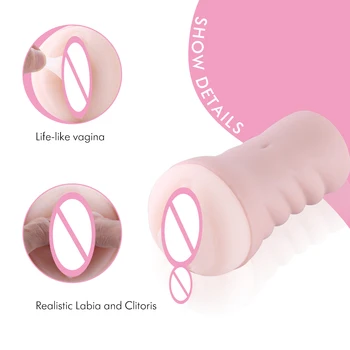 Dvojna plast Žep Pravi Umetno Muco Vaginamen sex igrače Dvojno trdoto 3D sex igrače Realne Silikonski vagina pravi muca