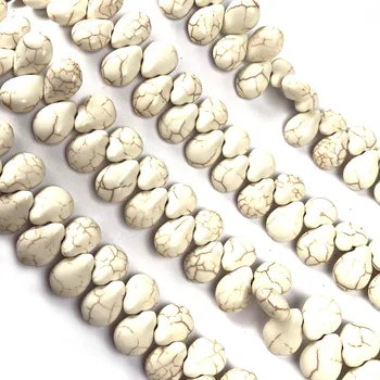 Kamen bele Kroglice Turquoises Spusti oblike Svoboden izolacije Kroglice Polizdelkov Za nakit, izdelava DIY ogrlica, zapestnica dodatki 113131