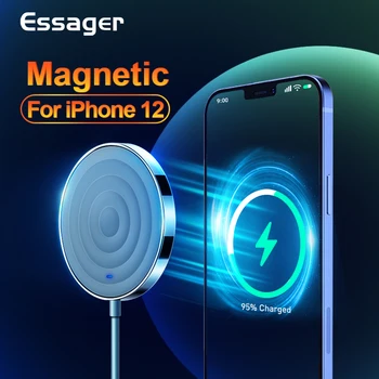 Essager 15W Qi Magnetni Brezžični Polnilnik Za iPhone 12 11 Pro Max Mini Xs X Xr 8 Indukcijske Hitro Polnjenje Tipke Za Samsung Xiaomi 113235
