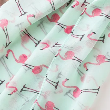 Lepa Žival Flamingov Vzorec Viskoze Šal Šal Dame Otroci Moda Obloge in Šali, Pozimi Plaži Vratu Pashmina Muslimanska oblačila Hidžab