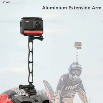 Aluminij Selfie Podaljšanje Roka Podaljšali Rod Črno Nosilec Za insta360 Enega R X Gopro Max DJI Osmo delovanje Fotoaparata Dodatki