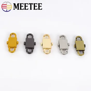 Meetee 2/5pcs 12X32mm Kovinske Verige za Prilagoditev Zaponke Vrečke Verige Spremenite Dolžino Kavljem DIY Keychain Visi Snap Sponke Dodatki 114338