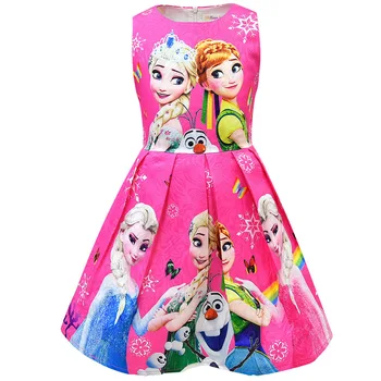 Disney Zamrznjene Dekleta Obleko In Vrečko Otroci Cosplay Snow Queen Obleke Princess Elsa Stranka Dresse Ana Kostum Za Otroka, Otrok Oblačila