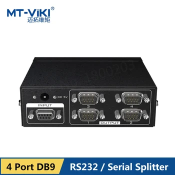 MT-VIKI 4 Port Serijski Splitter DB9 Hub RS232 Distributer Dvosmerna COM Protokol za Prenos Podatkov z Napajalnik MT-RS104 117172